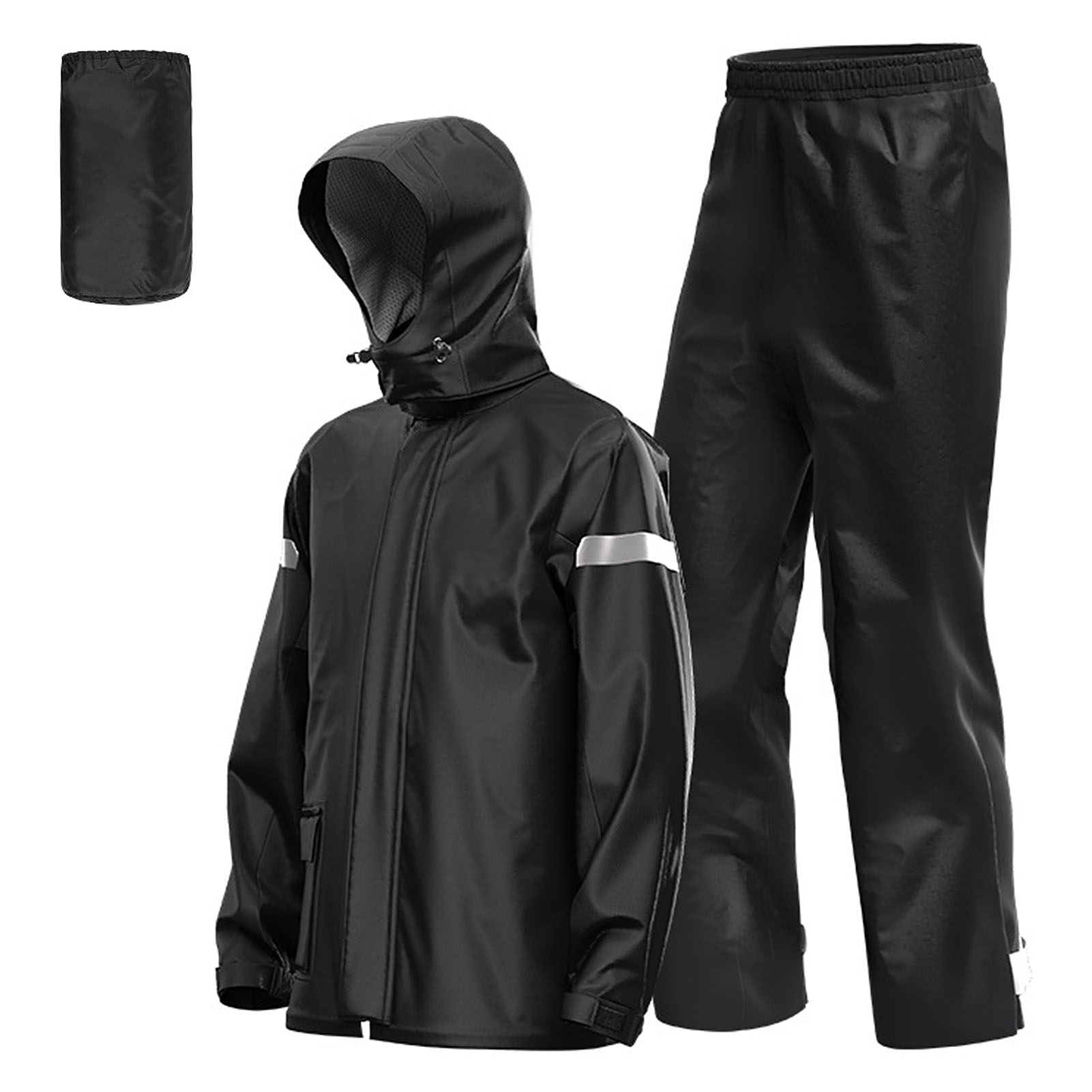 Motorcycle Gear Jacket And Pants - Męski kombinezon przeciwdeszczowy motocyklowy, odblaskowy, wodoodporny,