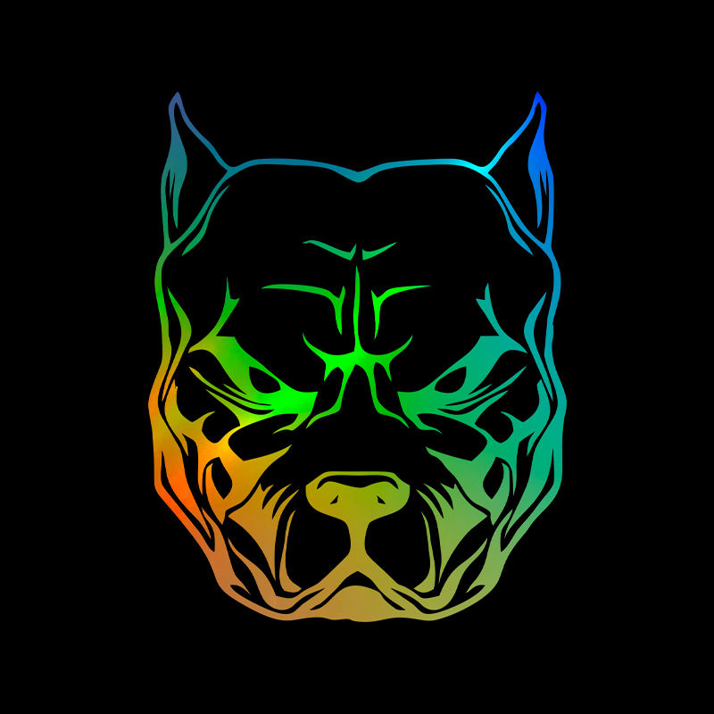 Motorcycle Gear Dogs - Naklejka motocyklowa wzór psa pitbull pitbull