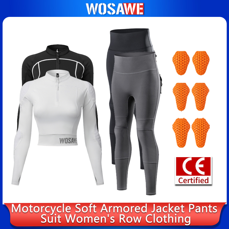 Motorcycle Gear Full Suit - Damski letni kombinezon motocyklowy WOSAWE, zestaw