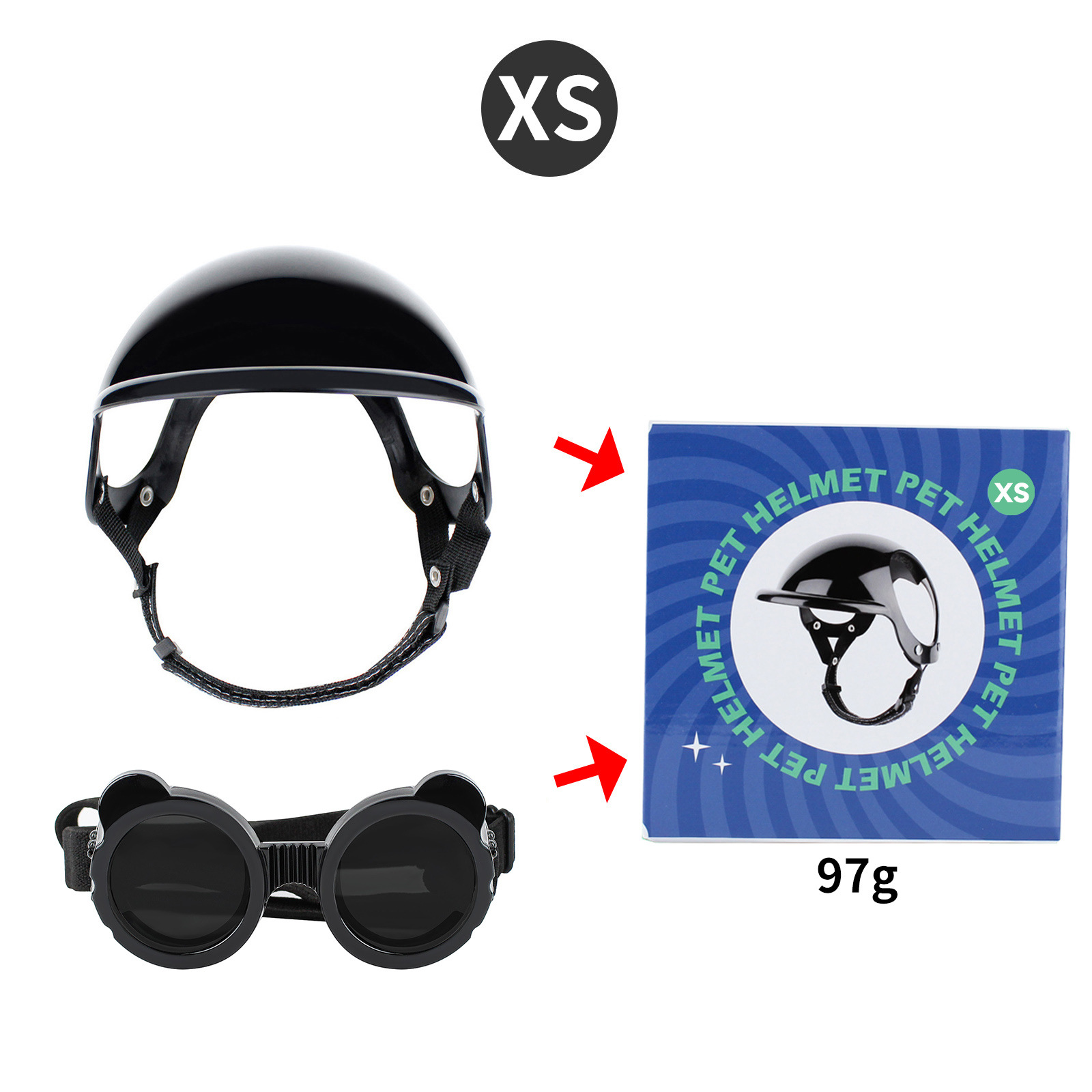 Motorcycle Gear Dogs - Kask motocyklowy dla kota, wodoodporny, zabawny,