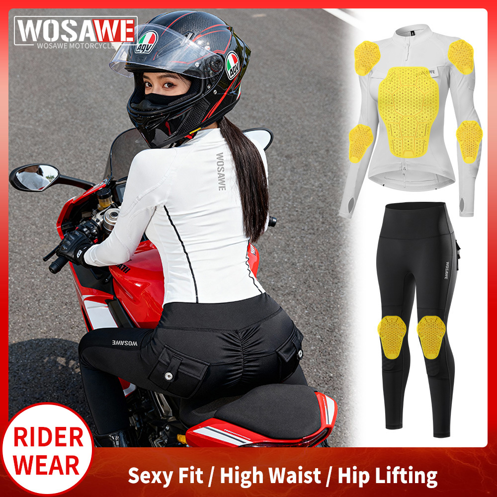 Motorcycle Gear Full Suit - Damski kombinezon motocyklowy WOSAWE z miękką