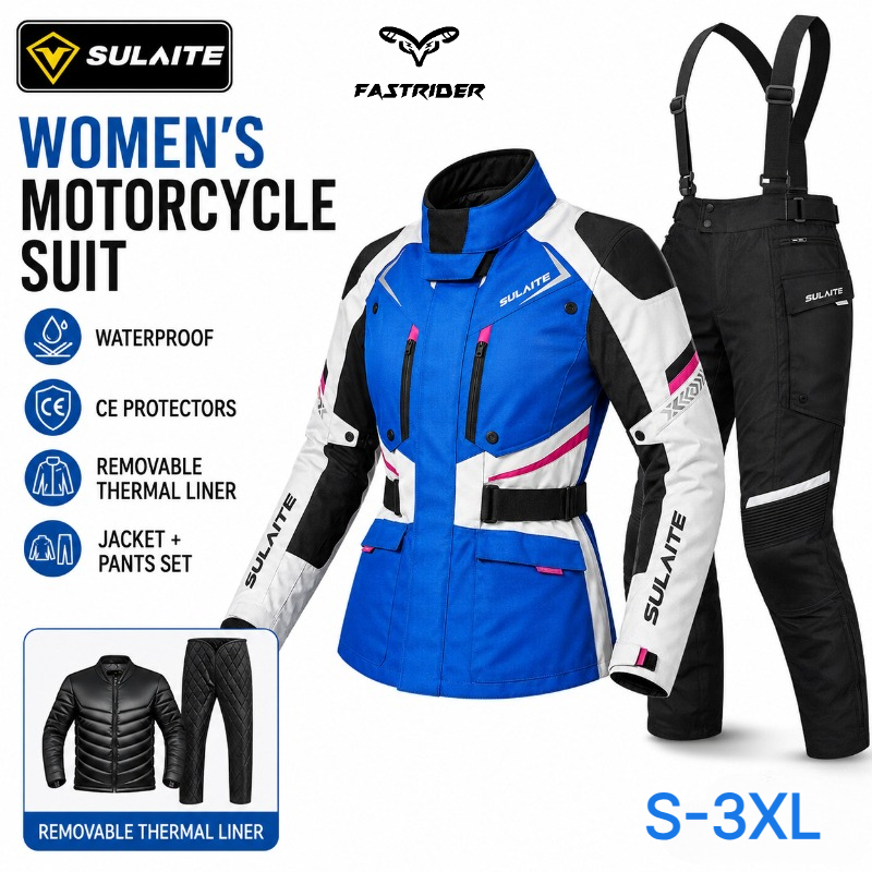 Motorcycle Gear Jacket And Pants - Damski kombinezon motocyklowy zimowy wodoodporny z